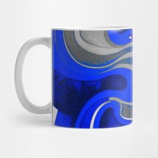 Blue mystical trippy bright glowing swirls Mug